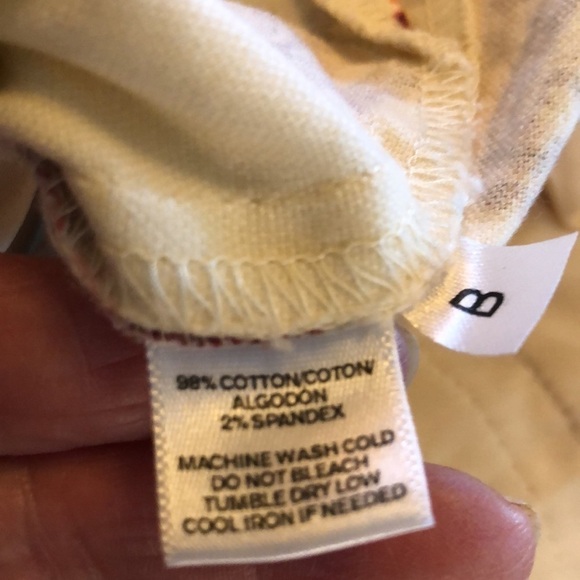 LOFT Ann Taylor Marisa Ankle Pink Paisley Print on Cream Straight Leg Pants - Picture 11 of 11